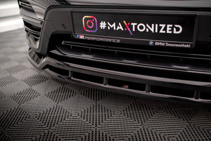 Maxton Front Ansatz für BMW X3 G01 schwarz Hochglanz