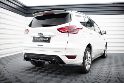 Maxton Mittlerer Diffusor Heck Ansatz DTM Look für Ford Kuga ST-Line Mk2 schwarz Hochglanz
