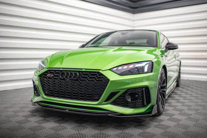 Maxton Front Ansatz V.1 +Flaps für Audi RS5 F5 Facelift