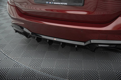 Maxton Diffusor Heck Ansatz für BMW M340i G20 / G21 (Passend für Fahrzeuge mit Anhängerkupplung) schwarz Hochglanz