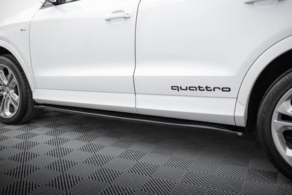 Maxton Seitenschweller Ansatz für Audi Q3 S-line 8U schwarz Hochglanz