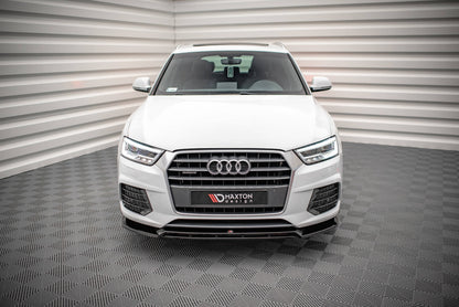 Maxton Front Ansatz V.2 für Audi Q3 Sport 8U Facelift schwarz Hochglanz
