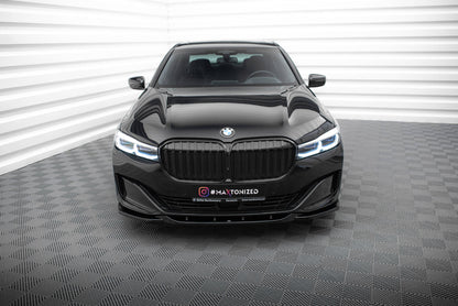 Maxton Front Ansatz V.2 für BMW 7 G11 Facelift schwarz Hochglanz