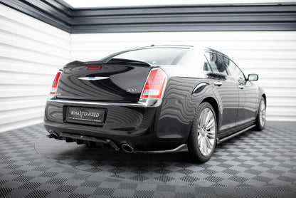 Maxton Mittlerer Diffusor Heck Ansatz DTM Look für Chrysler 300 Mk2 schwarz Hochglanz
