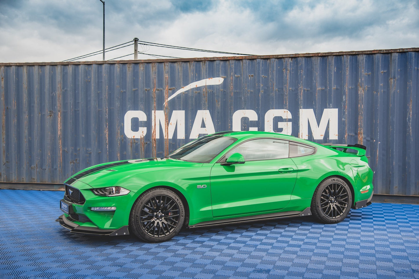 Maxton Seitenschweller Ansatz für + Flaps  Ford Mustang GT Mk6 Facelift