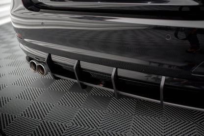 Maxton Street Pro Heck Ansatz Flaps Diffusor +Flaps für BMW 4er Gran Coupe F36 schwarz Hochglanz