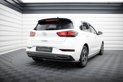 Maxton Zentrale Hinten Splitte Hyundai I30 Mk3 Facelift schwarz Hochglanz