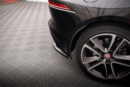 Maxton Heck Ansatz Flaps Diffusor für Jaguar F-Type Mk1 Facelift schwarz Hochglanz