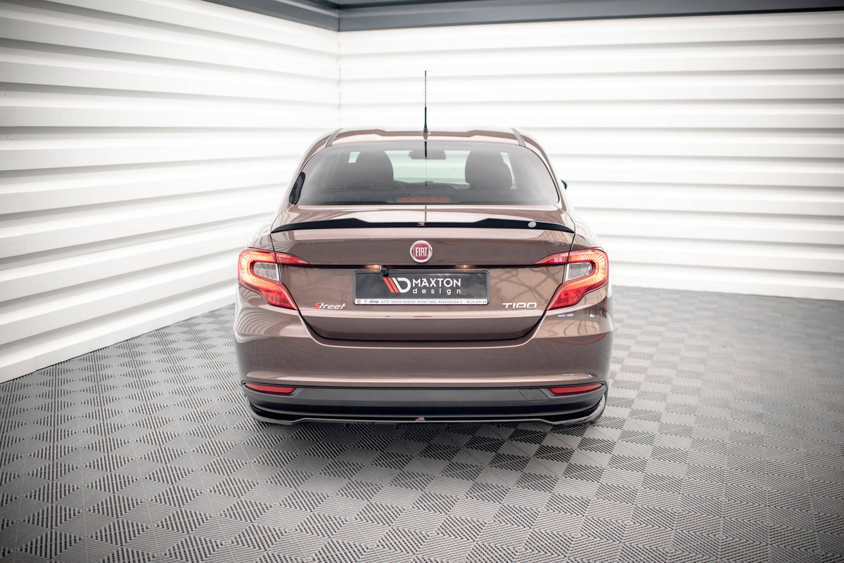 Maxton Mittlerer Diffusor Heck Ansatz DTM Look für Fiat Tipo S Limousine Mk1 schwarz Hochglanz