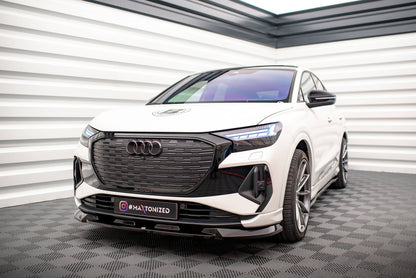 Maxton Front Ansatz V.1 für Audi Q4 e-tron Sportback Mk1 schwarz Hochglanz