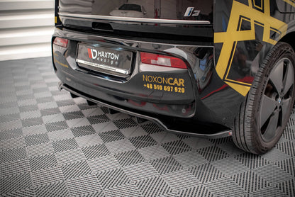 Maxton Mittlerer Diffusor Heck Ansatz DTM Look für BMW i3 Mk1 Facelift schwarz Hochglanz