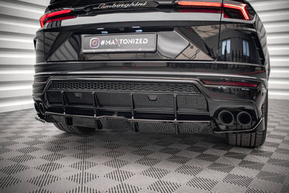 Maxton Mittlerer Diffusor Heck Ansatz DTM Look für Lamborghini Urus Mk1 schwarz Hochglanz