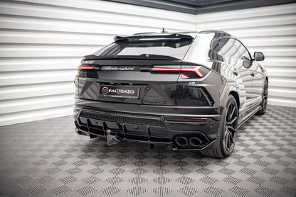 Maxton Mittlerer Diffusor Heck Ansatz DTM Look für Lamborghini Urus Mk1 schwarz Hochglanz
