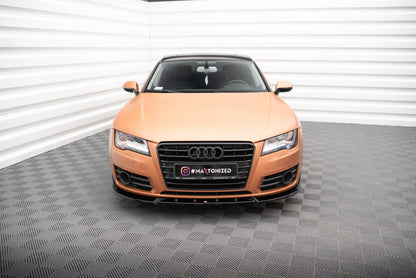 Maxton Front Ansatz V.2 für Audi A7 C7 schwarz Hochglanz