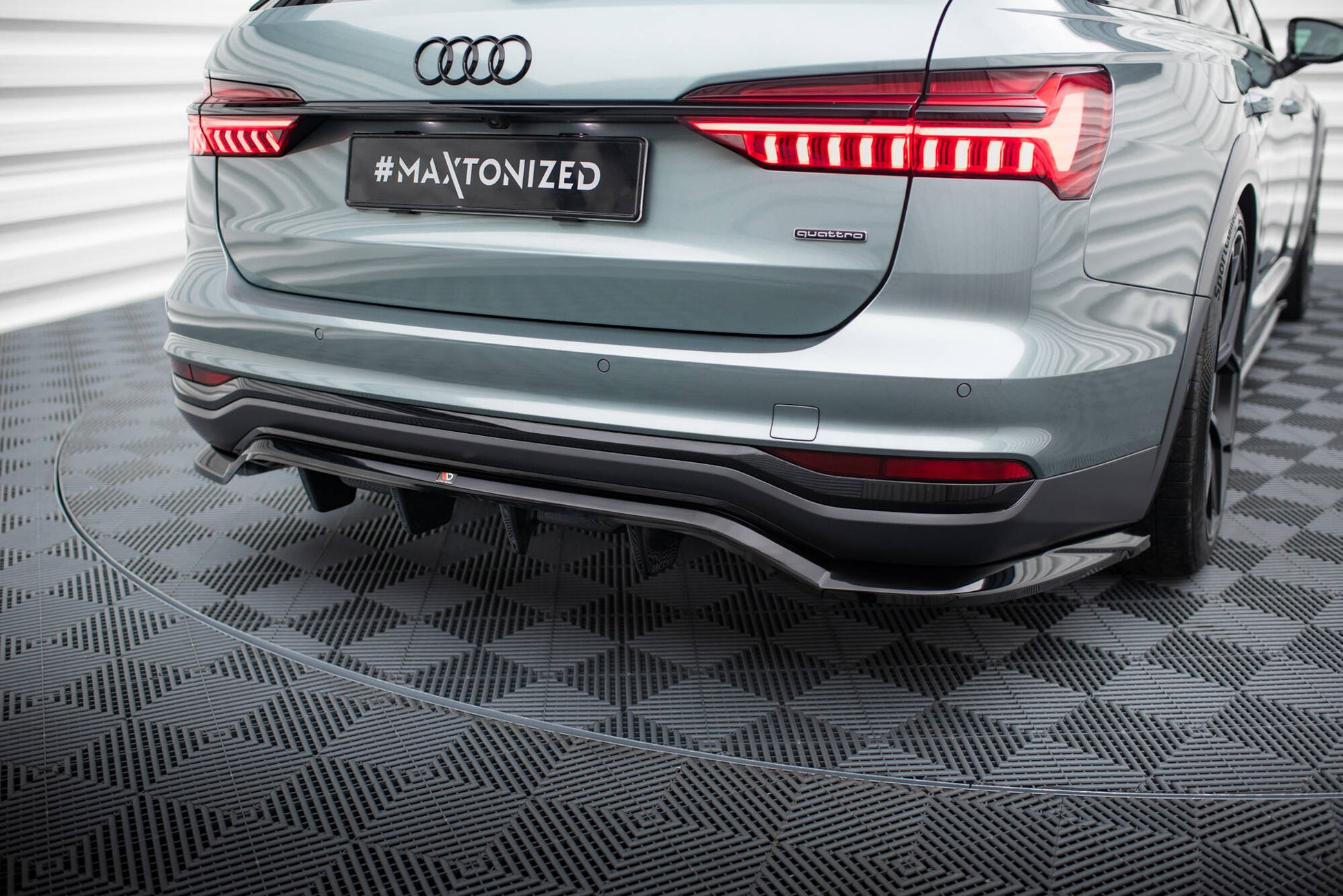 Maxton Mittlerer Diffusor Heck Ansatz DTM Look für Audi A6 Allroad C8 schwarz Hochglanz
