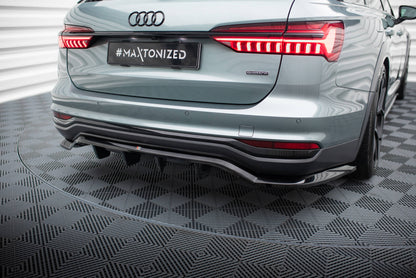 Maxton Mittlerer Diffusor Heck Ansatz DTM Look für Audi A6 Allroad C8 schwarz Hochglanz