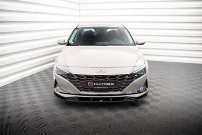 Maxton Front Ansatz für Hyundai Elantra Mk7 schwarz Hochglanz