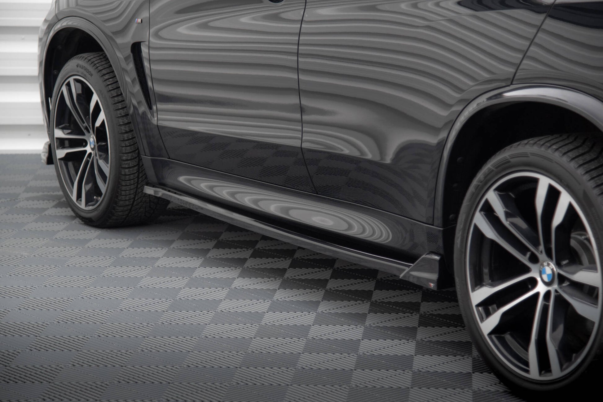 Maxton Seitenschweller Ansatz für V.2 für BMW X5 M-Paket F15 schwarz Hochglanz