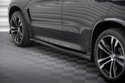 Maxton Seitenschweller Ansatz für V.2 für BMW X5 M-Paket F15 schwarz Hochglanz