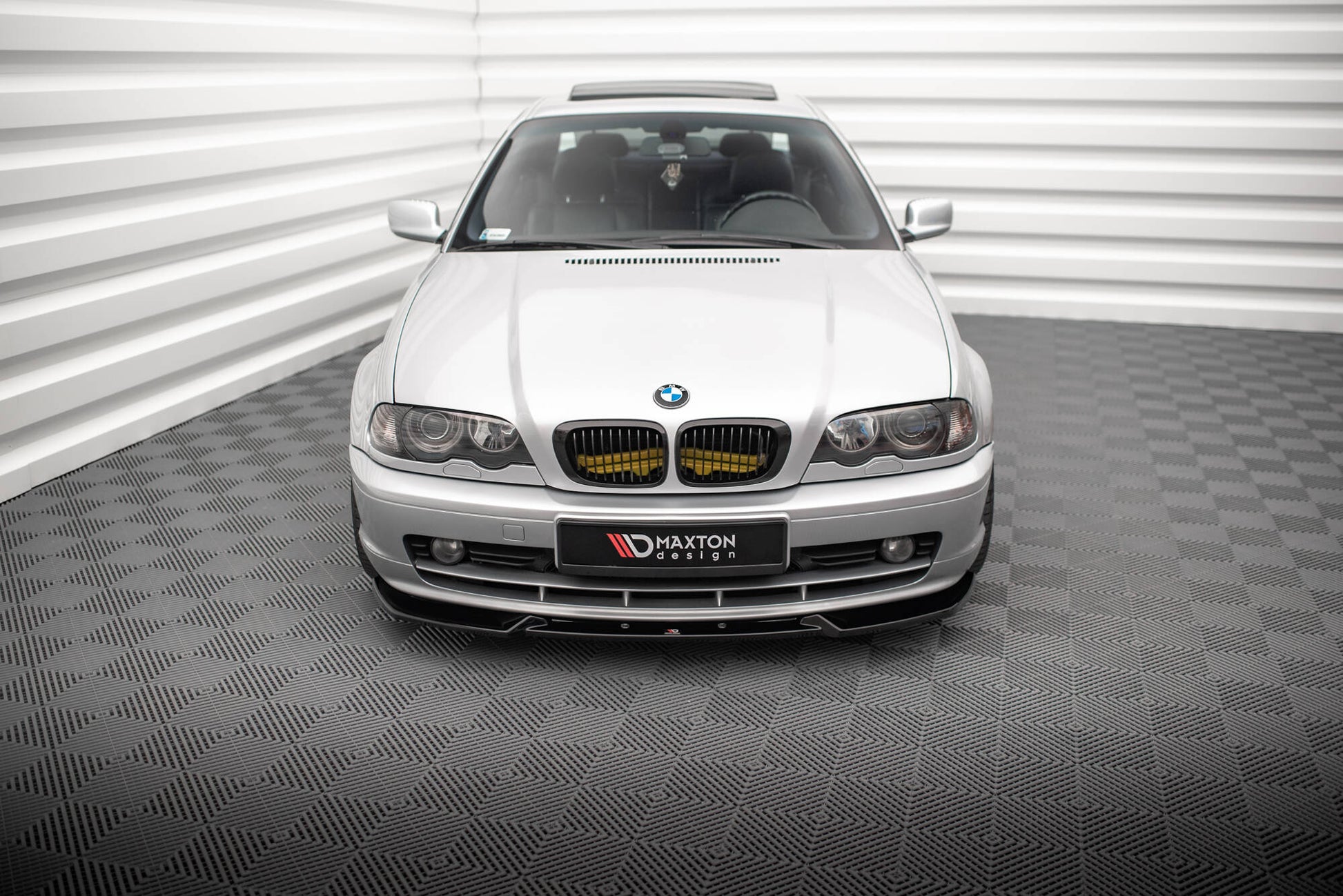 Maxton Front Ansatz V.3 für BMW 3er Coupe E46 schwarz Hochglanz