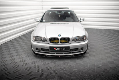 Maxton Front Ansatz V.3 für BMW 3er Coupe E46 schwarz Hochglanz