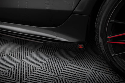 Maxton Side Flaps Audi A7 S-Line C7 schwarz Hochglanz
