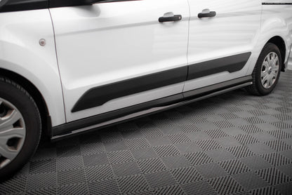Maxton Seitenschweller Ansatz für Ford Transit Connect Mk2 Facelift schwarz Hochglanz