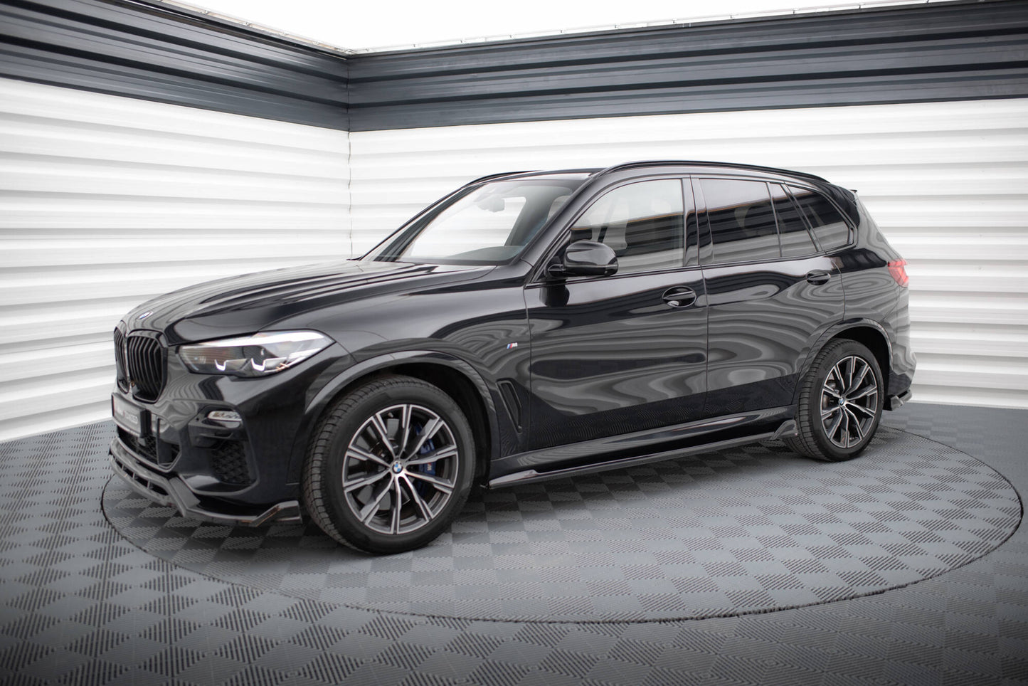 Maxton Seitenschweller Ansatz für V.2 für BMW X5 M-Paket G05 schwarz Hochglanz