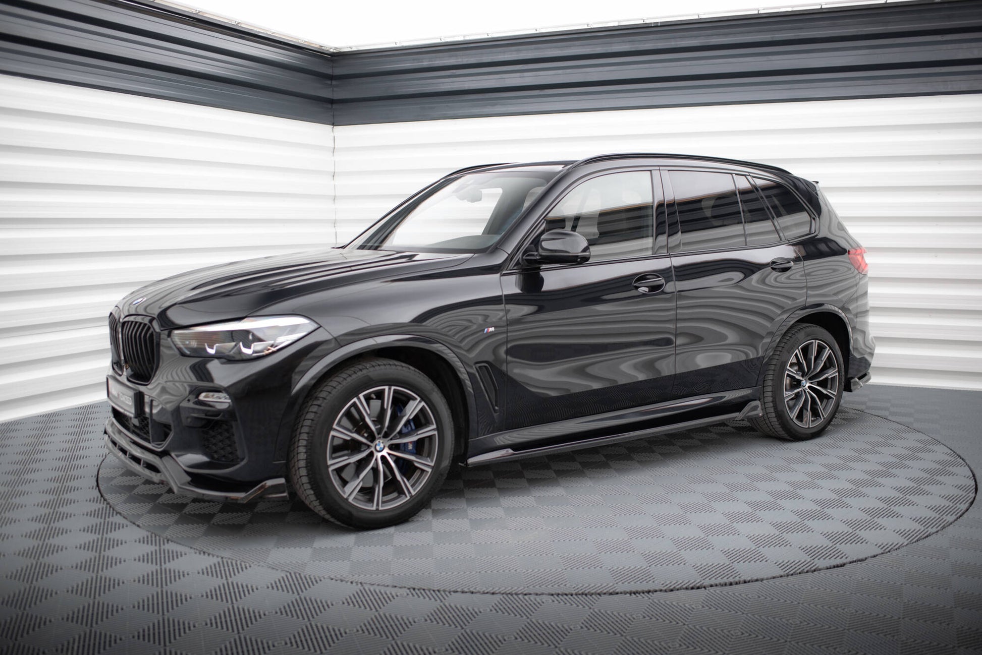 Maxton Seitenschweller Ansatz für V.2 für BMW X5 M-Paket G05 schwarz Hochglanz