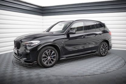 Maxton Seitenschweller Ansatz für V.2 für BMW X5 M-Paket G05 schwarz Hochglanz