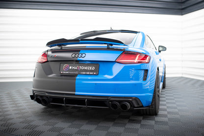 Maxton Street Pro Heck Ansatz Flaps Diffusor +Flaps für Audi TT S 8S Facelift schwarz Hochglanz