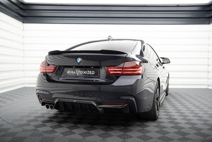 Maxton Diffusor Heck Ansatz für BMW 4er Coupe / Gran Coupe / Cabrio M-Paket F32 / F36 / F33 (Version mit einseitigem Auspuff)