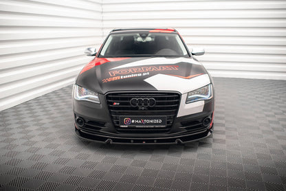 Maxton Front Ansatz V.2 für Audi S8 D4 schwarz Hochglanz