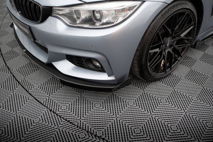 Maxton Front Flaps BMW 4er Coupe / Gran Coupe / Cabrio M-Paket F32 / F36 / F33  schwarz Hochglanz