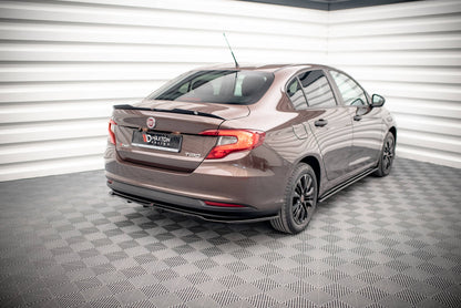 Maxton Mittlerer Diffusor Heck Ansatz DTM Look für Fiat Tipo S Limousine Mk1 schwarz Hochglanz