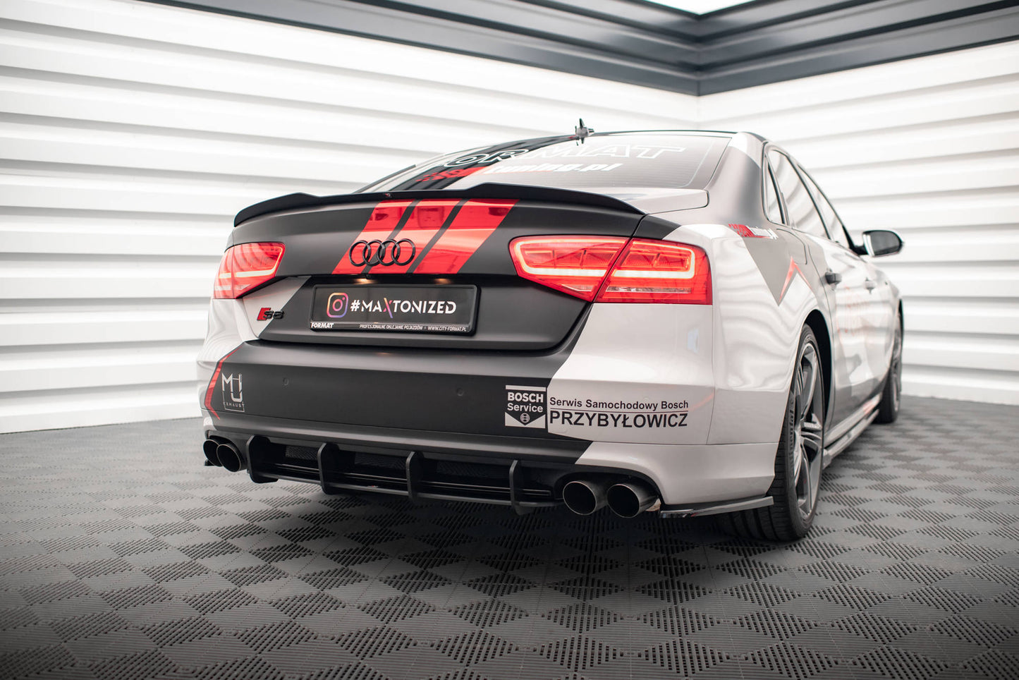 Maxton Street Pro Heckschürze für Audi S8 D4