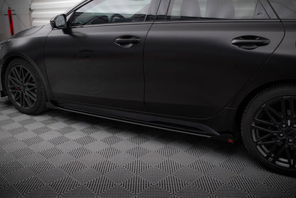 Maxton Street Pro Seitenschweller Ansatz für + Flaps Kia Proceed GT Mk1 Facelift / Ceed GT Mk3 Facelift  schwarz Hochglanz