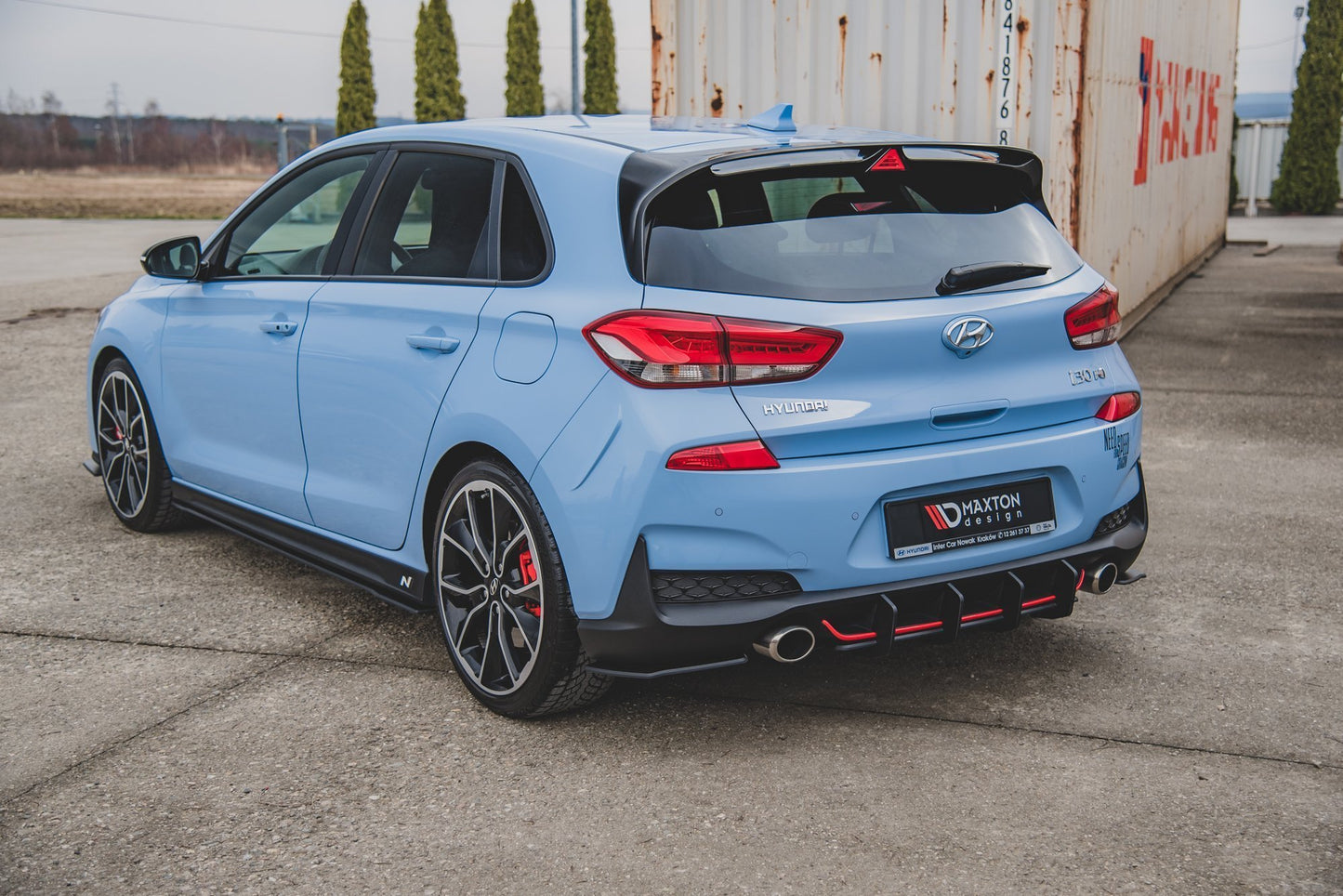 Maxton Robuste Racing Heckschürze V.2 für Hyundai I30 N Mk3 Hatchback