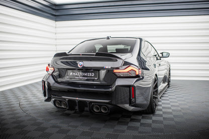 Maxton Diffusor Heck Ansatz V.2 für BMW M2 G87 schwarz Hochglanz
