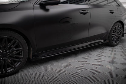 Maxton Street Pro Seitenschweller Ansatz für + Flaps Kia Proceed GT Mk1 Facelift / Ceed GT Mk3 Facelift  schwarz Hochglanz