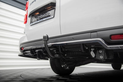 Maxton Mittlerer Diffusor Heck Ansatz DTM Look für Citroen Jumpy L3 Mk3 schwarz Hochglanz