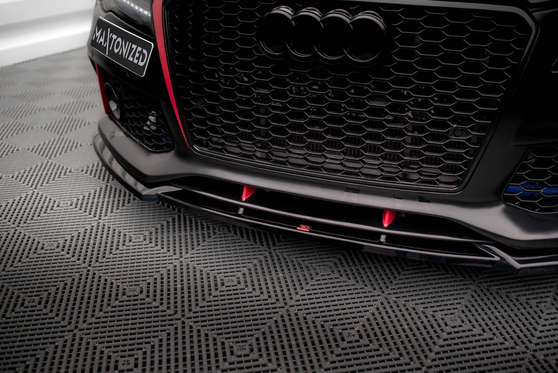 Maxton Front Ansatz für Audi A7 RS7 Look C7 schwarz Hochglanz