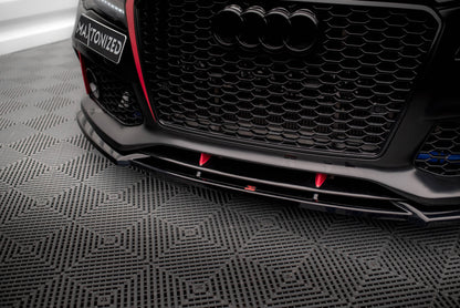 Maxton Front Ansatz für Audi A7 RS7 Look C7 schwarz Hochglanz