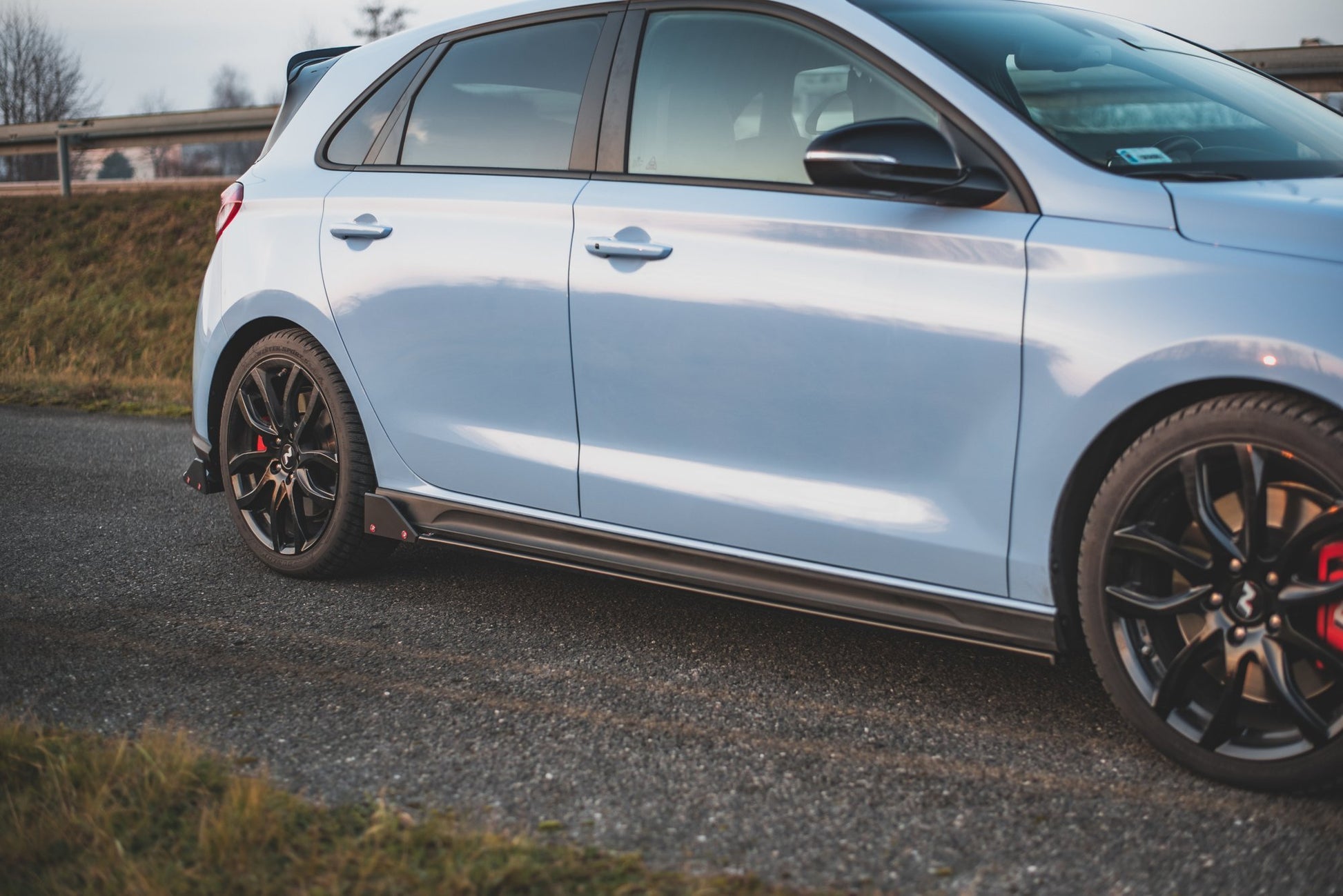 Maxton Seitenschweller Ansatz für V.5 + Flaps Hyundai I30 N Mk3 / Mk3 FL Hatchback/Fastback
