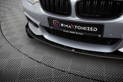 Maxton Street Pro Front Ansatz für +Flaps für + Flaps BMW 4er Coupe / Gran Coupe / Cabrio M-Paket F32 / F36 / F33  schwarz...