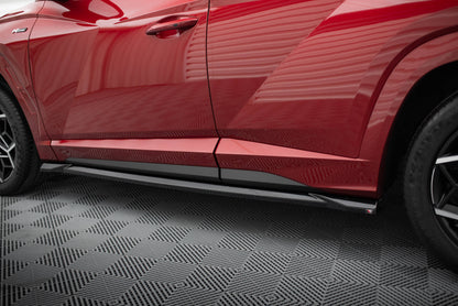 Maxton Seitenschweller Ansatz für Hyundai Tucson N-Line Mk4 schwarz Hochglanz