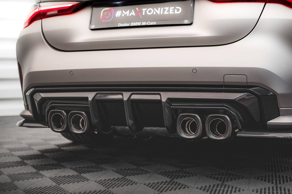 Maxton Carbon Fiber Diffusor Heck Ansatz für BMW M4 G82  / M3 G80