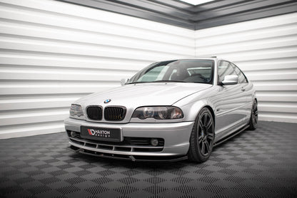 Maxton Front Ansatz V.3 für BMW 3er Coupe E46 schwarz Hochglanz
