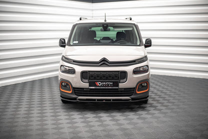 Maxton Front Ansatz für Citroen Berlingo Mk3 schwarz Hochglanz