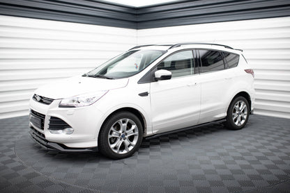 Maxton Seitenschweller Ansatz für Ford Kuga ST-Line Mk2 schwarz Hochglanz